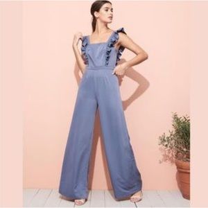 Anthropologie Paper Crown Ruffle Jumpsuit Size 0P